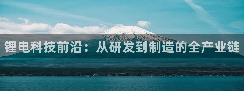 okpay钱包在中国合法吗：锂电科技前沿：从研发到制造的全产业链